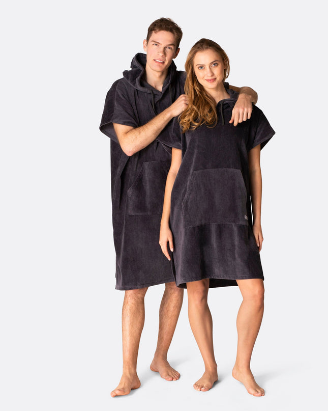 Charcoal Grey Towel Poncho