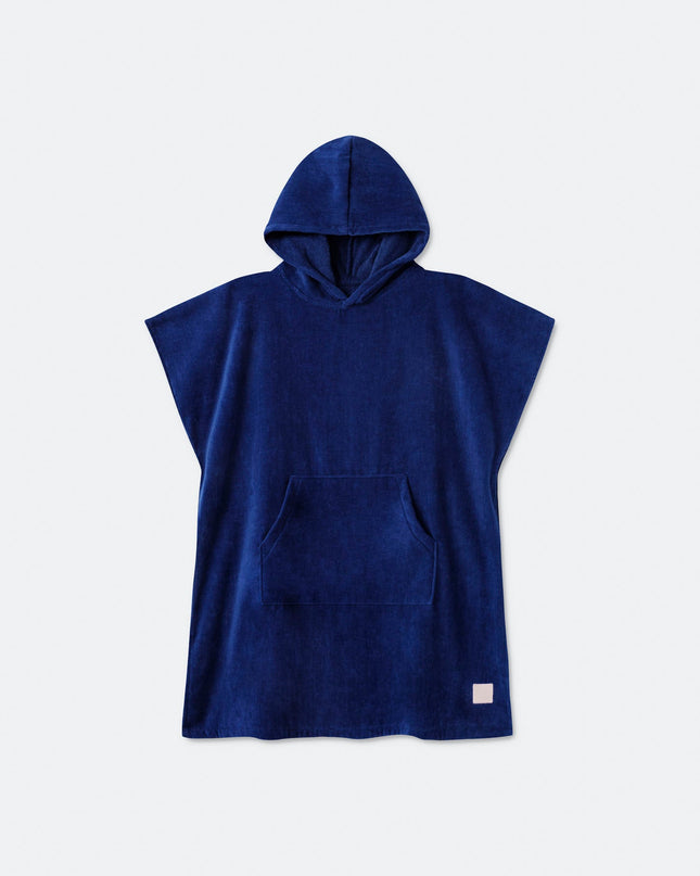 Kids' Navy Towel Poncho