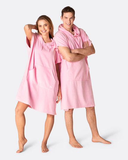 Bubblegum Pink Towel Poncho for Adults | Fun Summer Essential
