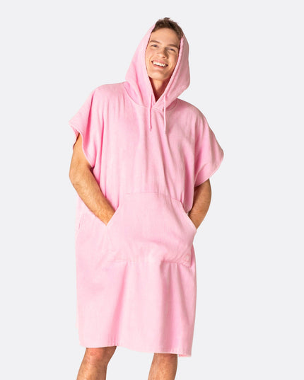 Bubblegum Pink Towel Poncho for Adults | Fun Summer Essential