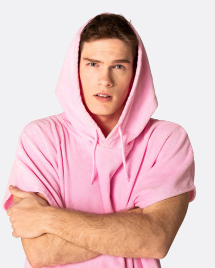 Bubblegum Pink Towel Poncho for Adults | Fun Summer Essential
