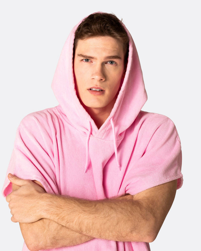 Bubblegum Pink Towel Poncho for Adults | Fun Summer Essential