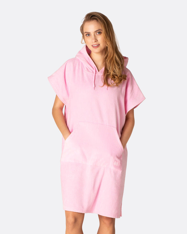 Bubblegum Pink Towel Poncho for Adults | Fun Summer Essential