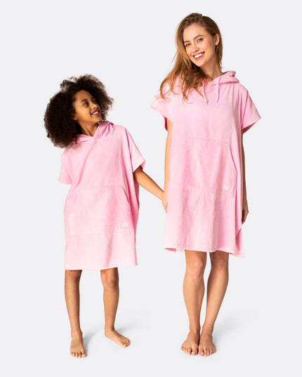 Bubblegum Pink Towel Poncho for Kids