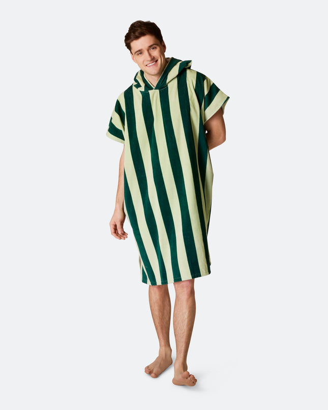 Striped Green Towel Poncho