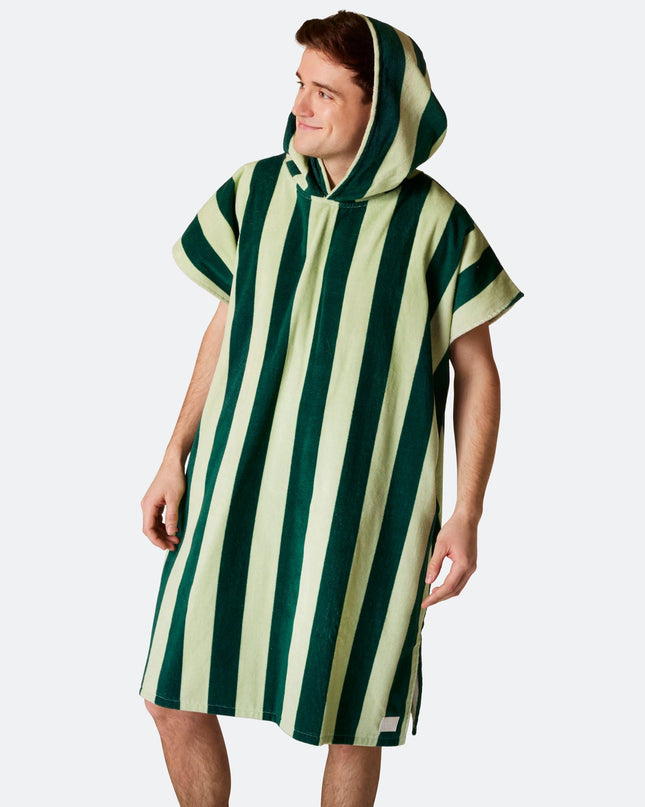 Striped Green Towel Poncho