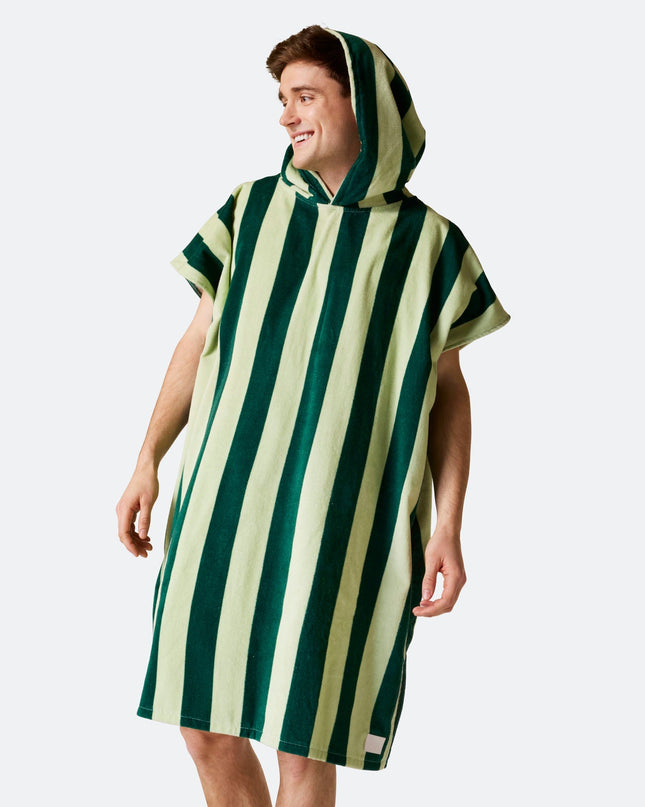 Striped Green Towel Poncho