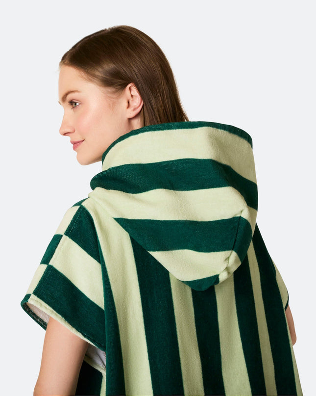 Striped Green Towel Poncho