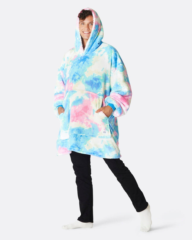 Tie Dye Blue HappyHoodie - Stylish Loungewear