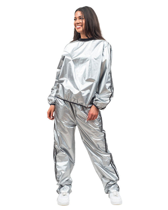 Todd & Margo Shiny Silver Workout Set