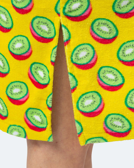 Tropical Kiwi Towel Poncho for Adults | Vibrant Summer Accessory