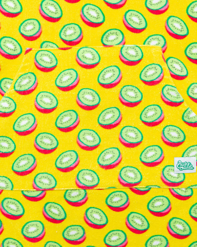 Tropical Kiwi Towel Poncho for Adults | Vibrant Summer Accessory