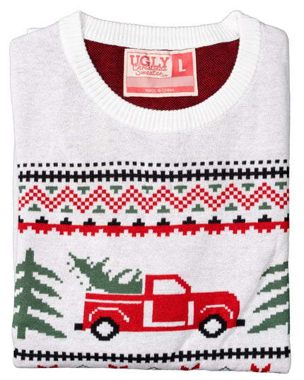 Unisex Arnold Truck and Trees Ugly Christmas Sweater