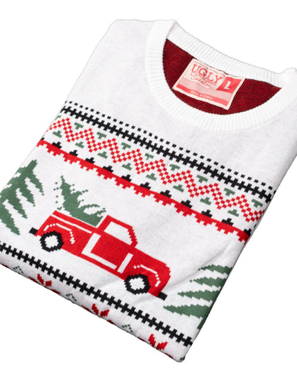 Unisex Arnold Truck and Trees Ugly Christmas Sweater