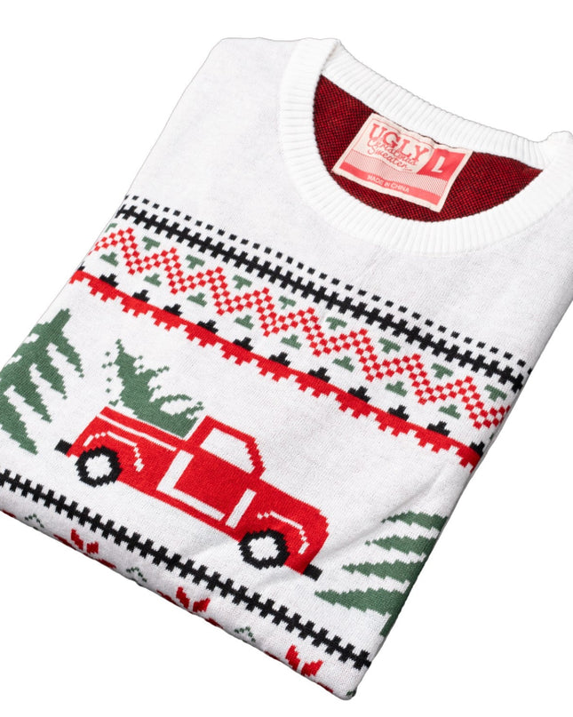 Unisex Arnold Truck and Trees Ugly Christmas Sweater