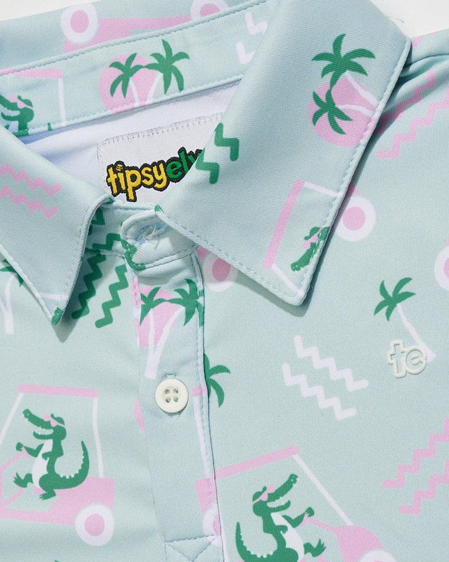 Toddler Girl's Golf Cart Gator Golf Polo