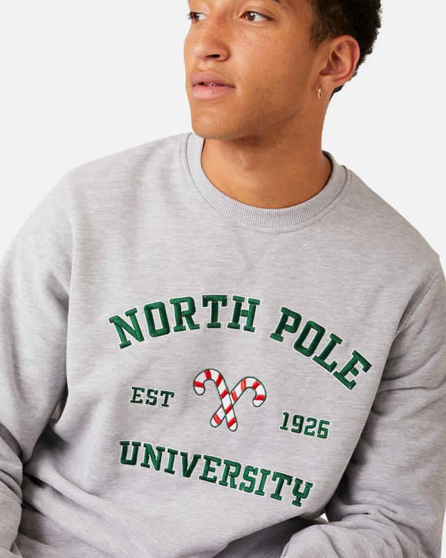 Men's North Pole University Christmas Sweatshirt