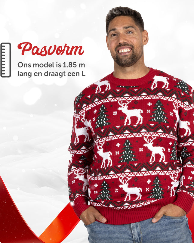 Christmas Sweater Marius for Women in Festive Red