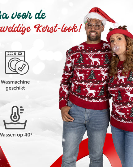 Christmas Sweater Marius for Women in Festive Red