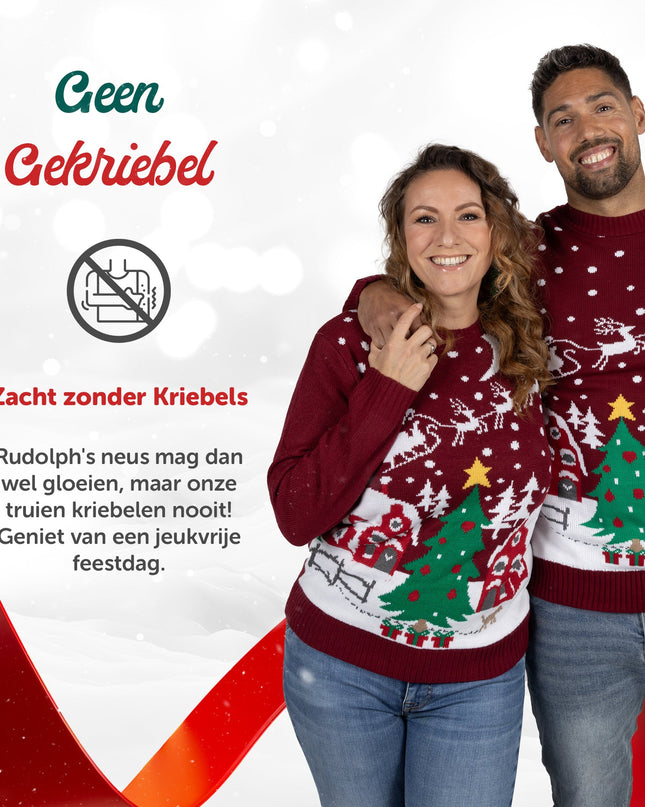 Christmas Sweater Marius for Women with Cozy Holiday Landscape