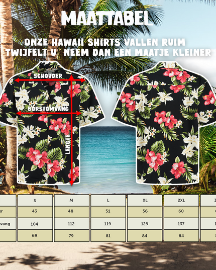 Tropical Flowers Hawaiian Shirt for Men