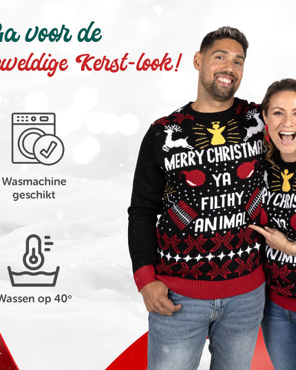 Christmas Sweater Merry Christmas Ya Filthy Animal