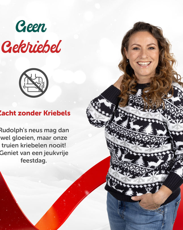 Christmas Sweater Marius for Women in Modern Blue & White