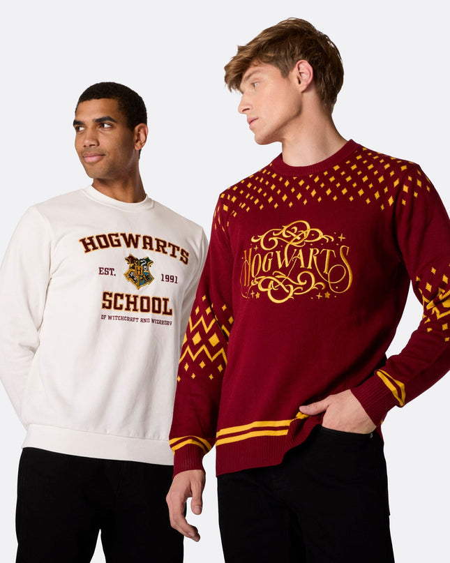 Men's Hogwarts Christmas Sweater for Magical Celebrations