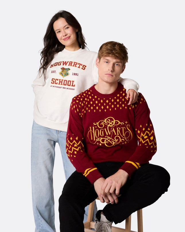 Women's Hogwarts Christmas Sweater for Magical Holidays