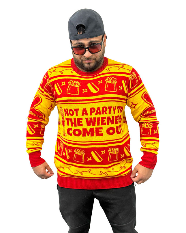 Wienerschnitzel "Not a Party 'Til the Wieners Come Out" Sweater