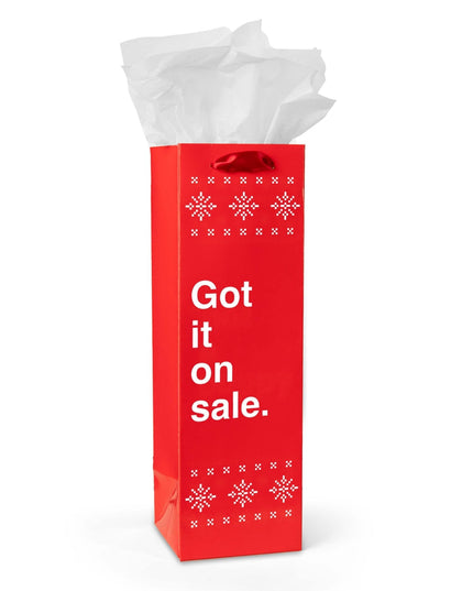 Funny Christmas Wine Gift Bags - Set of 6