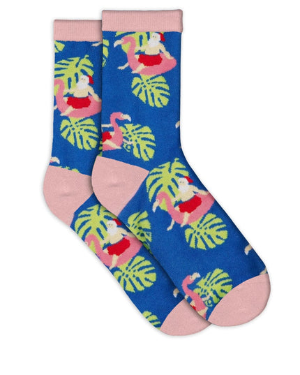 Women's Santa Pool Party Socks (Fits Sizes 6-11W)