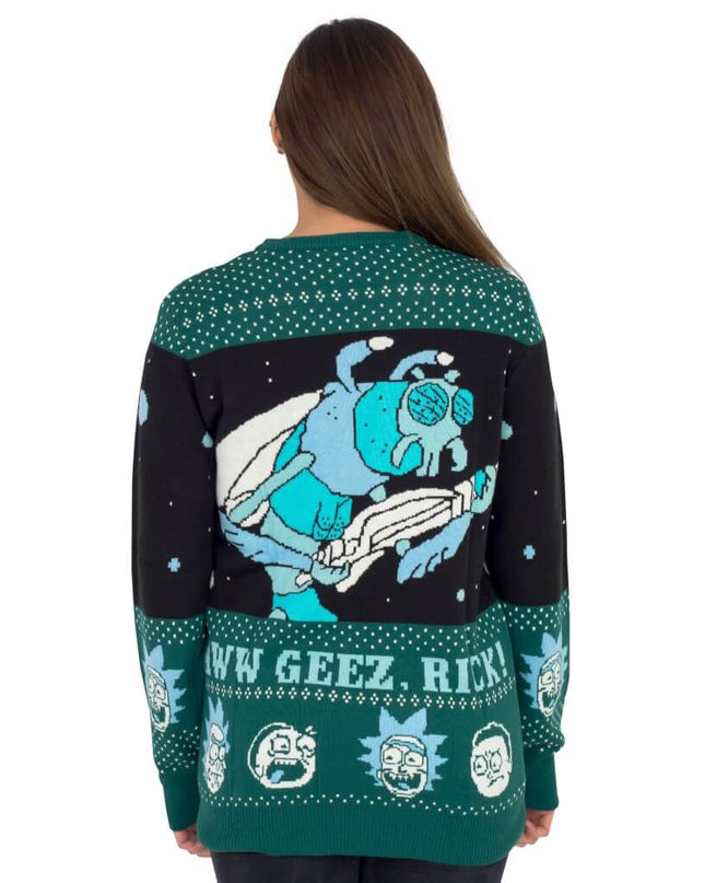Women's Rick and Morty "Aww Geez, Rick" Ugly Sweater