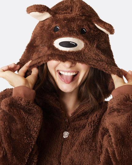 Women's Brown Teddy Bear Onesie