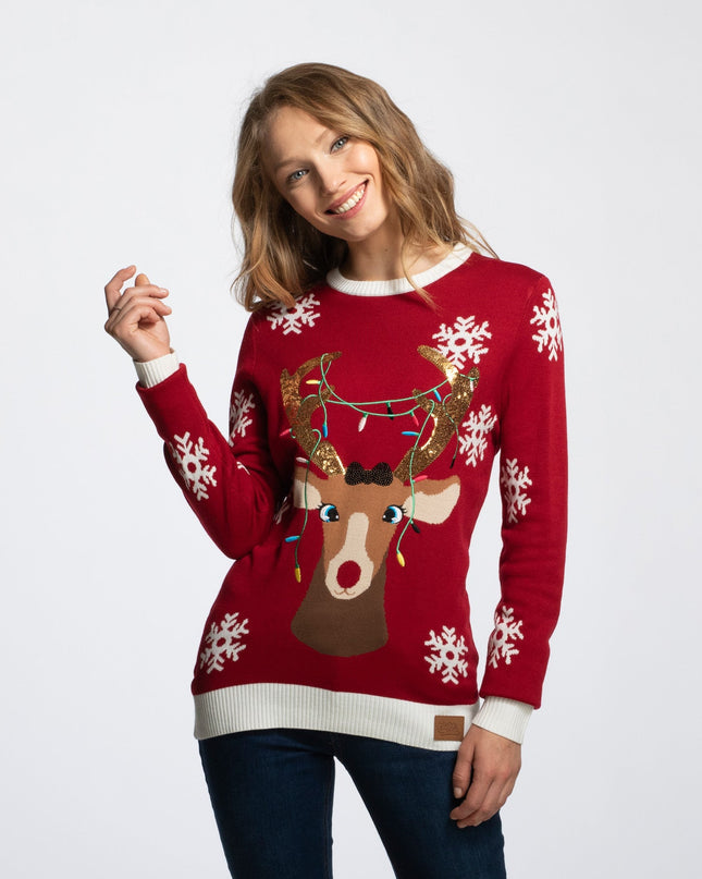 Women's Cute Reindeer Christmas Sweater