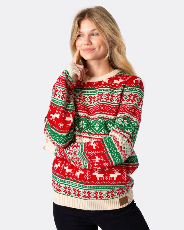 Women's Knitted Christmas Sweater for Cozy Comfort