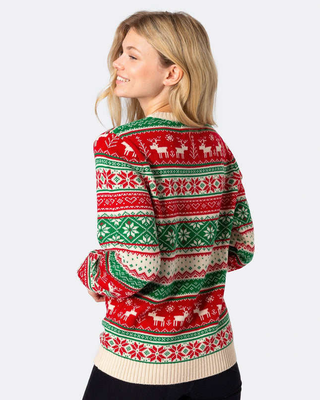 Women's Knitted Christmas Sweater for Cozy Comfort