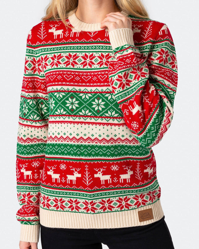 Women's Knitted Christmas Sweater for Cozy Comfort