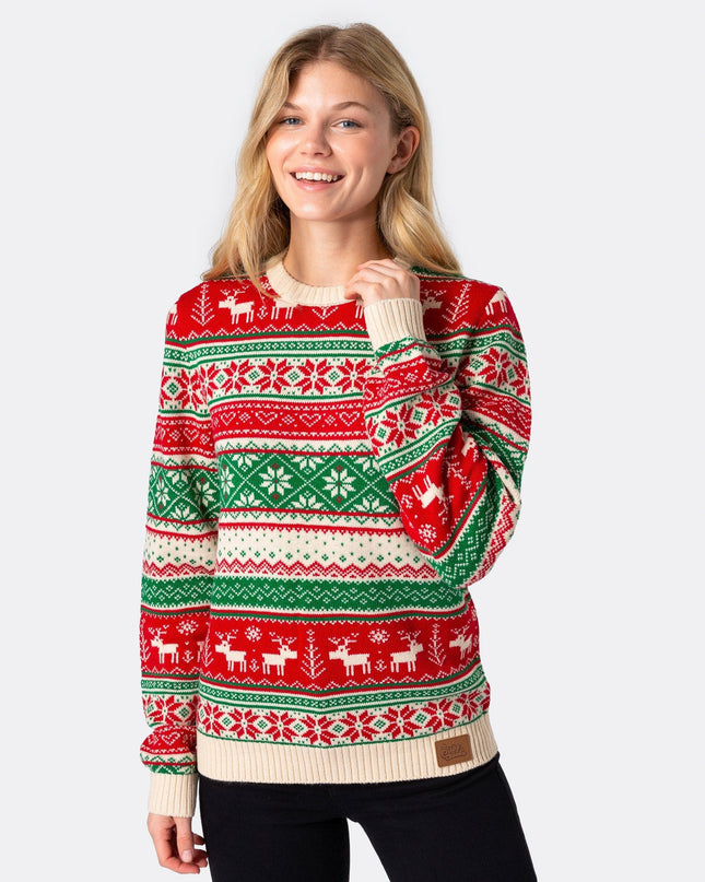 Women's Knitted Christmas Sweater for Cozy Comfort
