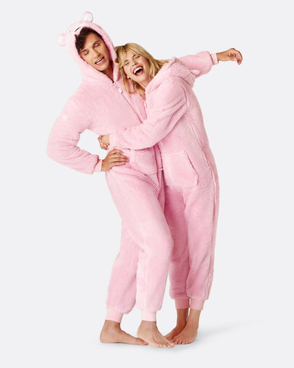 Women's Pink Teddy Bear Onesie