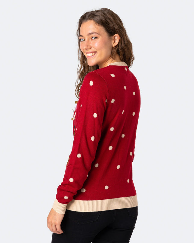 Women's Prosecco Christmas Sweater with Lights for Fun