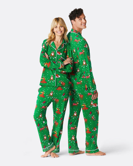 Women's Reindeer Collared Christmas Pyjamas
