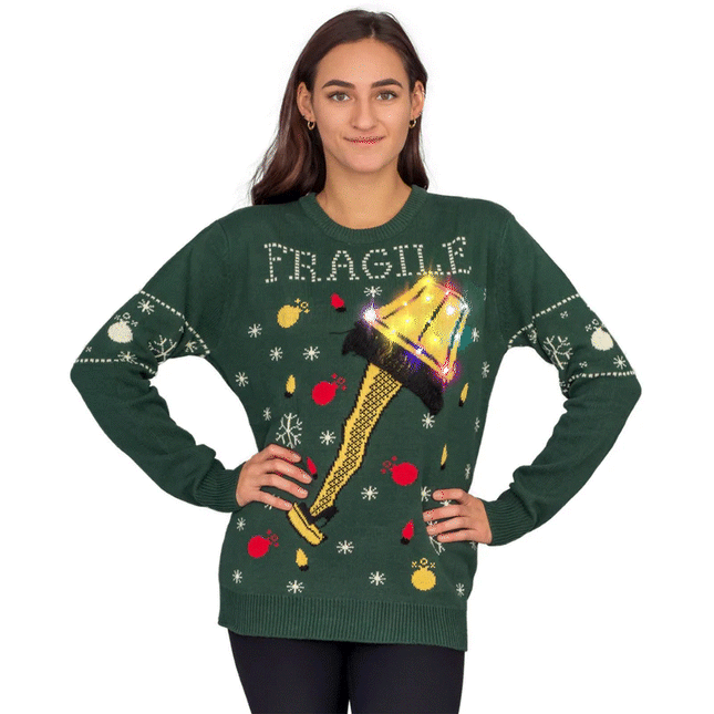Women's A Christmas Story Fragile Leg Lamp Sweater