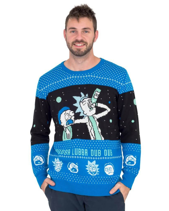 Wubba Lubba Dub Dub Rick and Morty Ugly Christmas Sweater