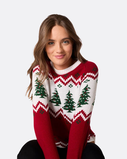 Women's Retro Christmas Tree Sweater