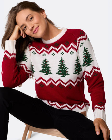 Women's Retro Christmas Tree Sweater