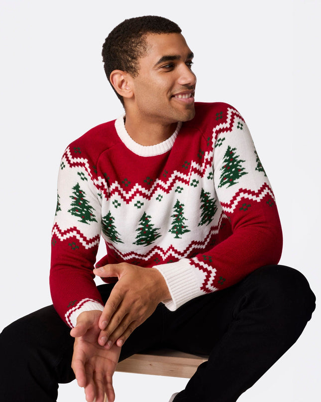 Men's Retro Christmas Tree Sweater