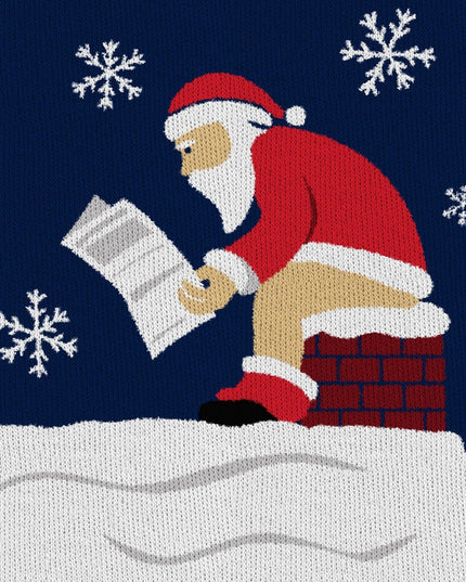 Men's Santa's Log on the Fire Big and Tall Ugly Christmas Sweater