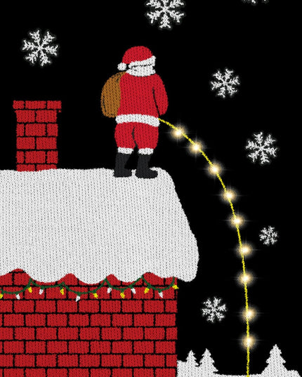 Women's Leaky Roof Light Up Oversized Christmas Sweater