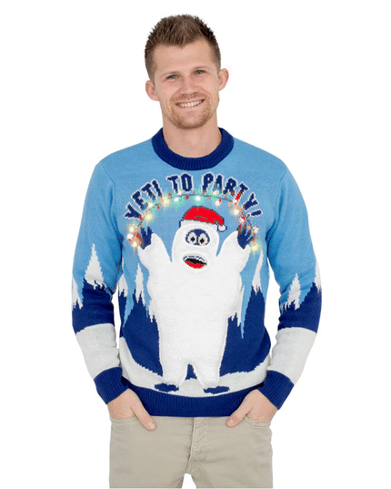 Yeti to Party Light Up LED Sweater